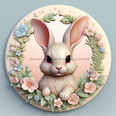 Easter Sign, 3D Bunny Look, DCO-12870, Sign For Wreath, 10